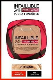 L'Oreal Paris Infaillible 24H Fresh Wear Pudra Fondöten - 220 Sand