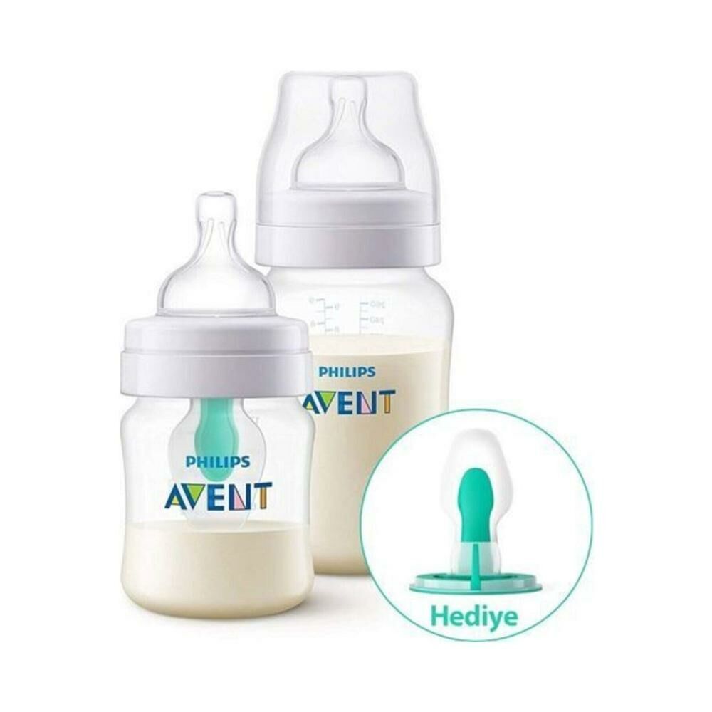 Avent Anti-Colic PP Biberon 1M+ 260 ml + Anti-Colic 0M+ 125 ml - Airfre Valf