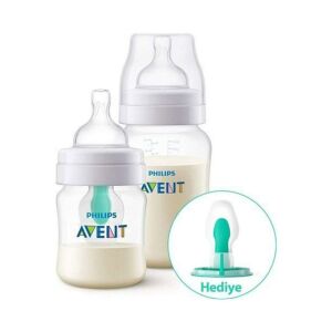 Avent Anti-Colic PP Biberon 1M+ 260 ml + Anti-Colic 0M+ 125 ml - Airfre Valf
