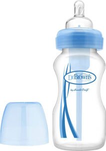 Dr. Brown's Geniş Ağızlı Antikolik Biberon 270 ml - Mavi