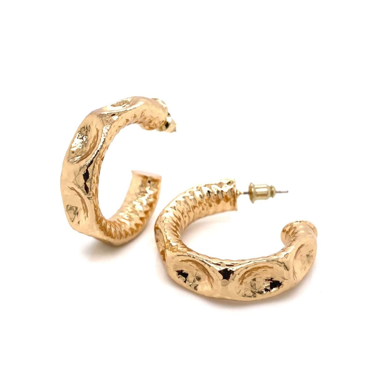 Chn-1017-17 Vintage Halka Küpe Gold