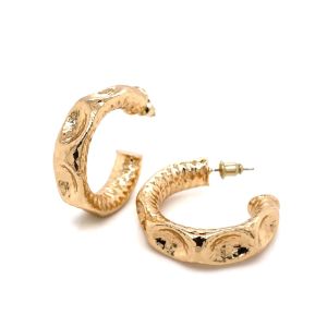 Chn-1017-17 Vintage Halka Küpe Gold