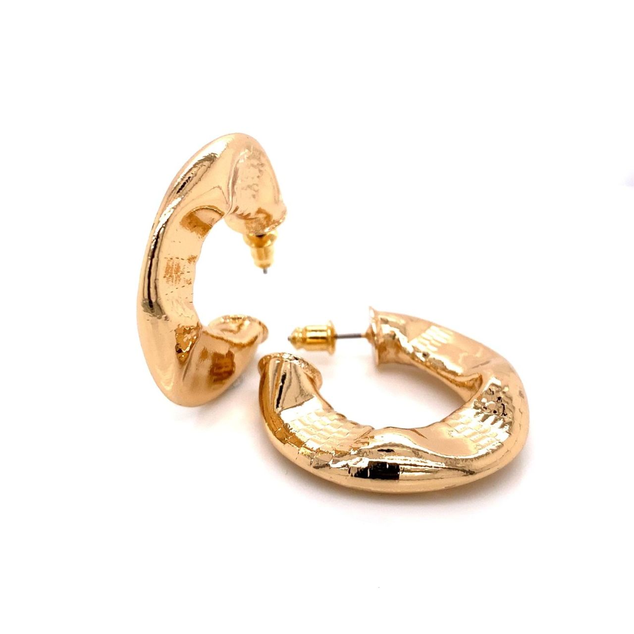 Chn-1017-12 Vintage Halka Küpe Gold