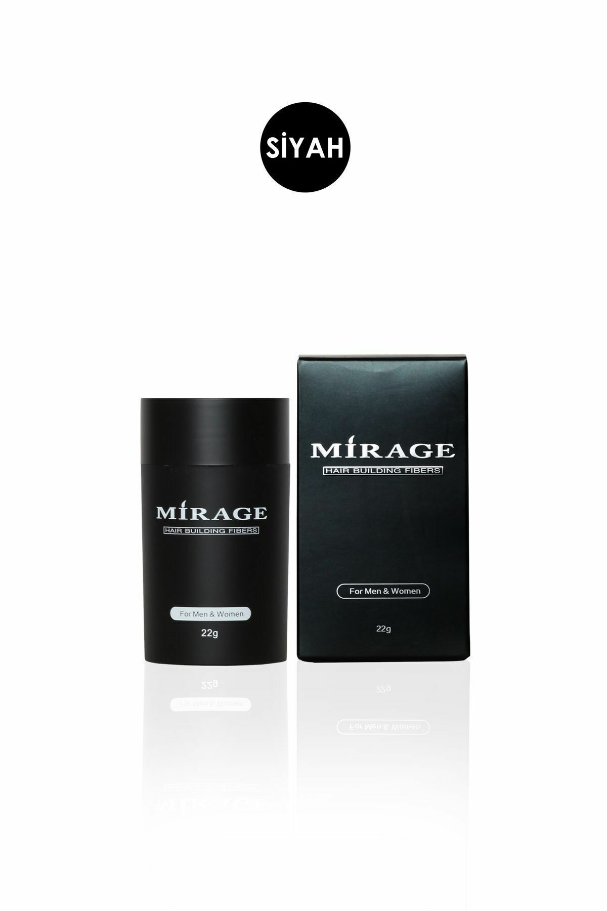 Mirage Black Hair Building Fibers 22 gr - Siyah