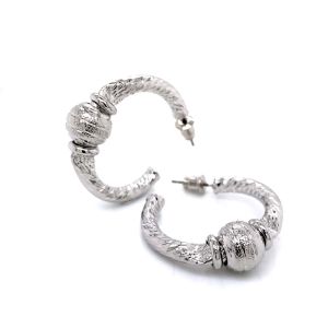 Chn-1017-18 Vintage Halka Küpe Gümüş