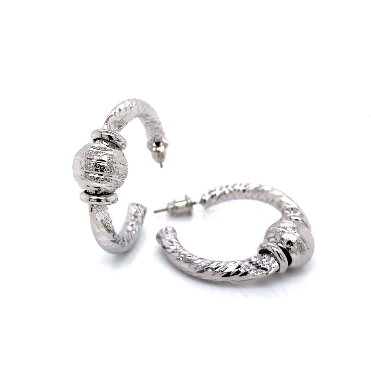 Chn-1017-18 Vintage Halka Küpe Gümüş