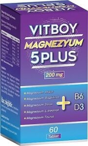 Vitboy Magnezyum 5 Plus 200 mg 60 Tablet