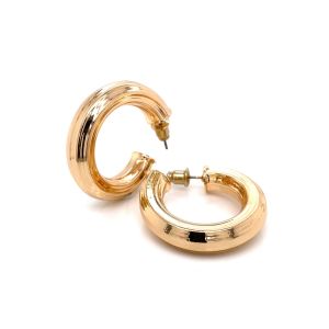 Chn-1017-3 Vintage Halka Küpe Gold