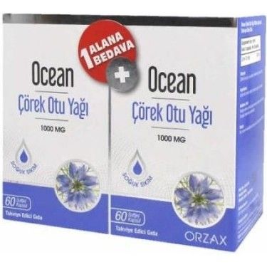 Ocean Çörek Otu Yağı 1000 mg 60 Kapsül - 1 Alana 1 Bedava