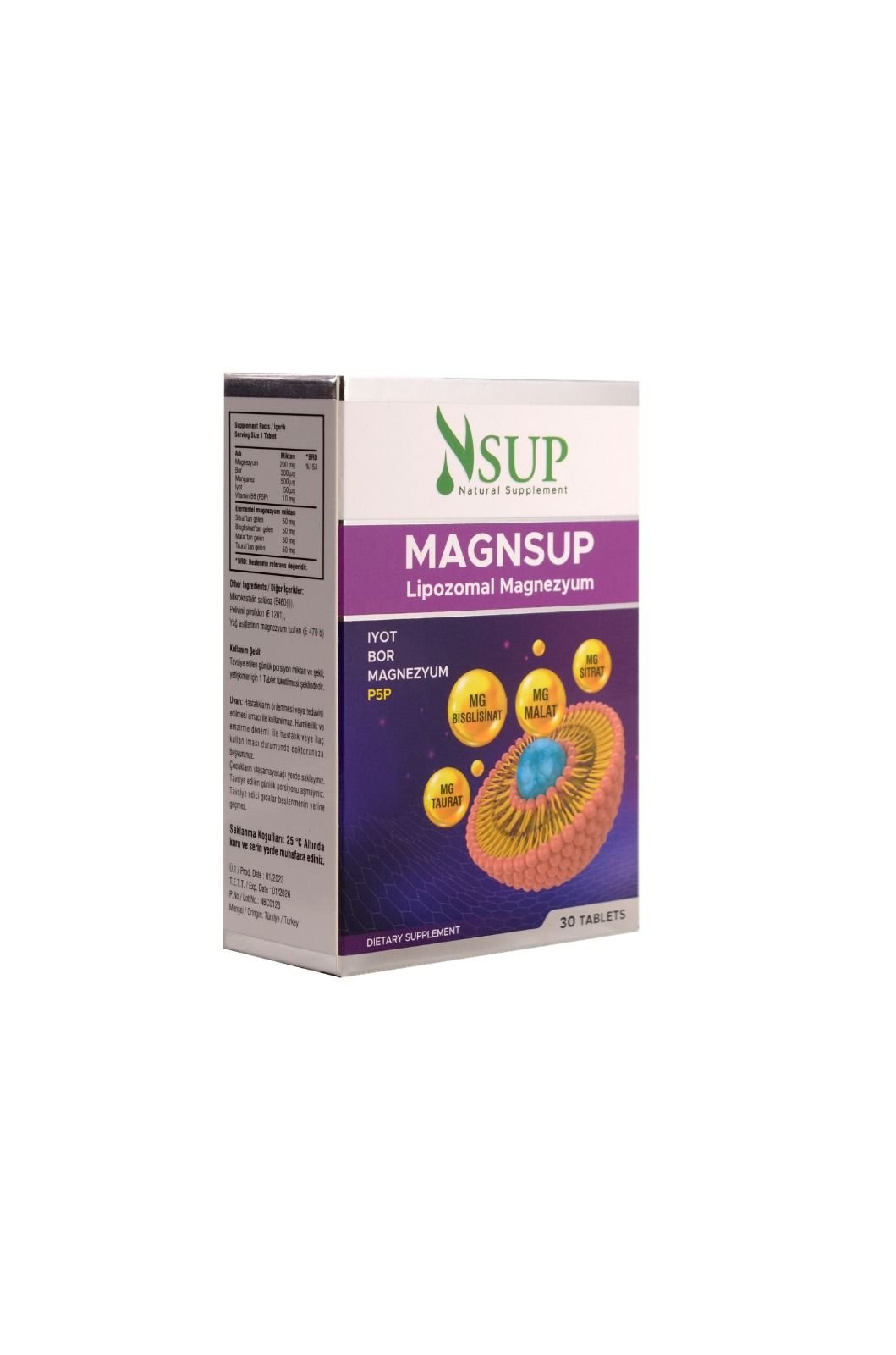 NSUP Magnsup Lipozomal Magnezyum 30 Tablet