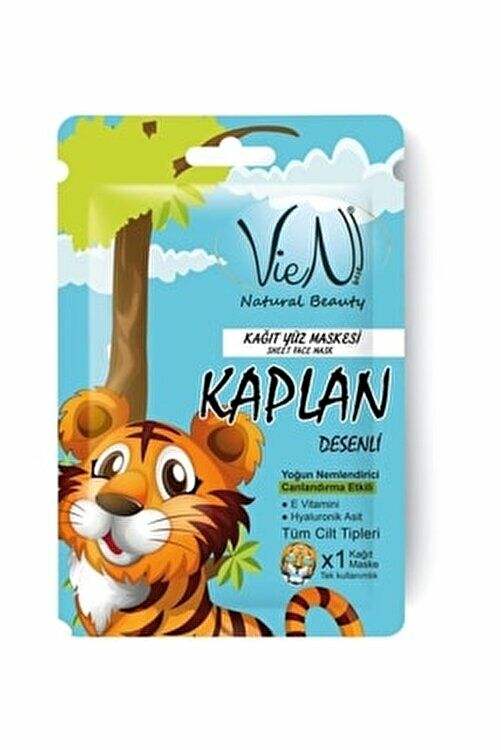Vien Kağıt Yüz Maskesi Kaplan Desenli E Vitaminli 25 gr