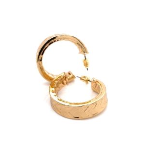 Chn-1017-7 Vintage Halka Küpe Gold