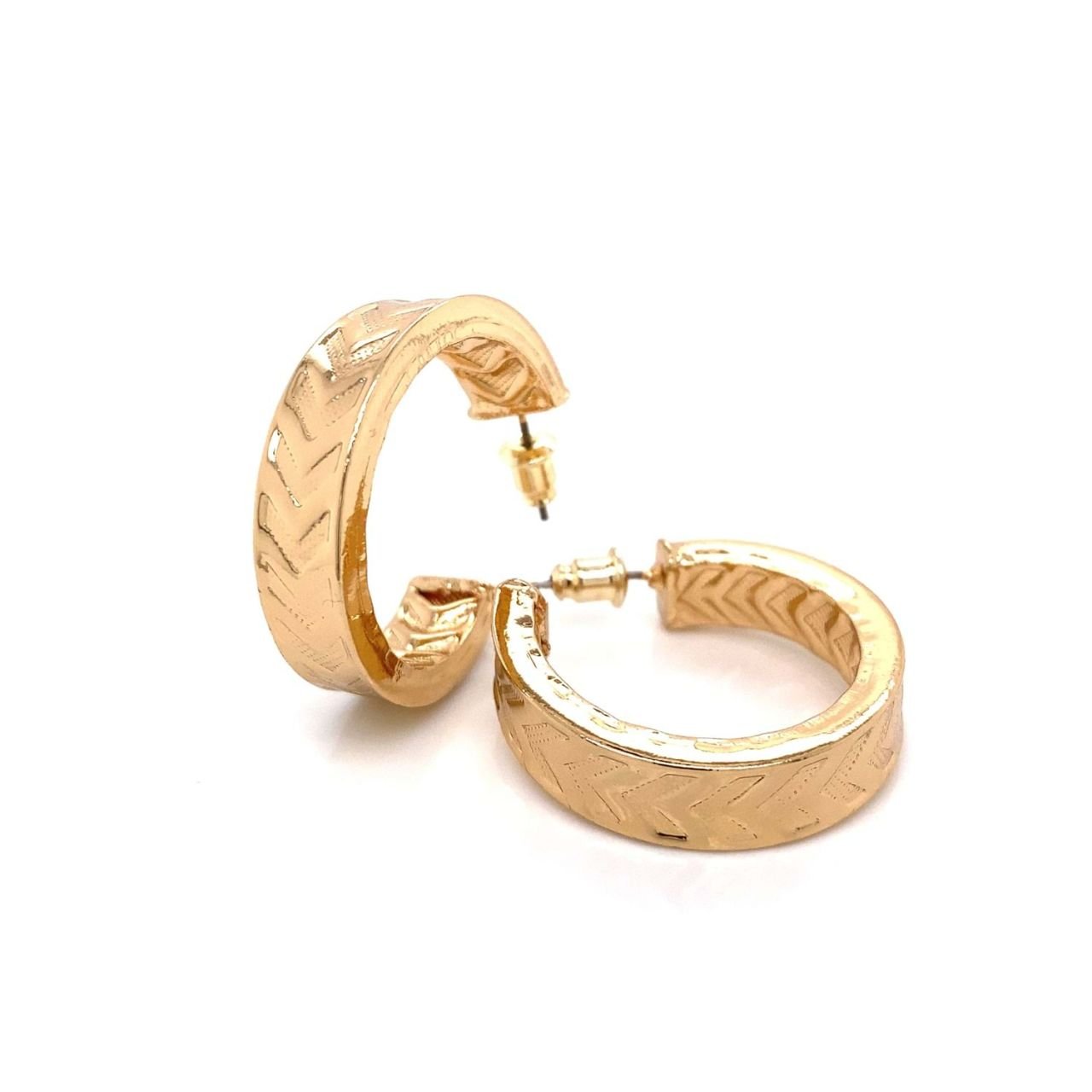 Chn-1017-7 Vintage Halka Küpe Gold