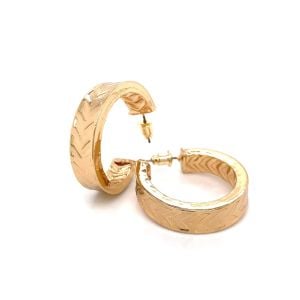Chn-1017-7 Vintage Halka Küpe Gold