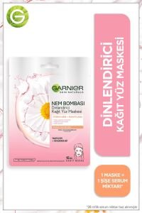 Garnier Nem Bombası Dinlendirici Kağıt Yüz Maskesi