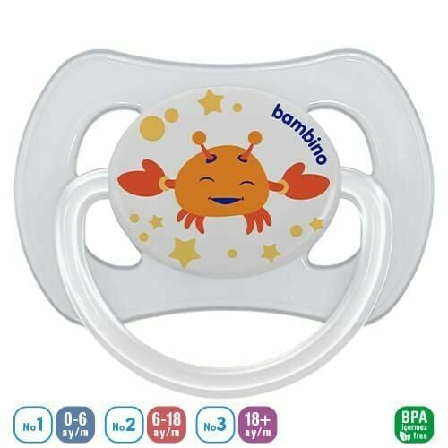 Bambino 2503 Desenli Kelebek Damaklı Emzik 6-18 Ay