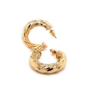 Chn-1017-5 Vintage Halka Küpe Gold