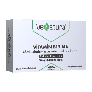 VeNatura Vitamin B12 MA Metilkobalamin ve Adenozilkobalamin 30 Tablet