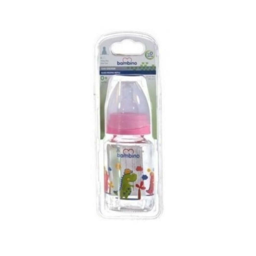 Bambino Ortodontik Cam Biberon 125 ml - Pembe