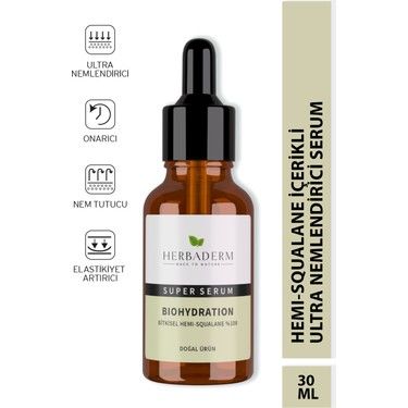 Herbaderm Süper Serum Biohydration %100 Hemi-Squala 30 ml