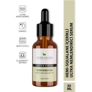 Herbaderm Süper Serum Biohydration %100 Hemi-Squala 30 ml