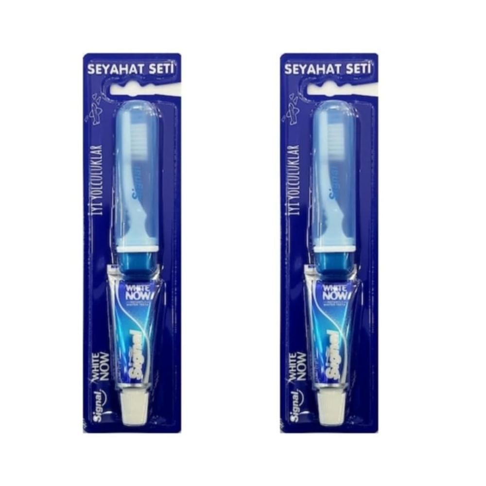 Signal White Now Seyahat Seti - Diş Macunu 16 ml 2 Adet + Diş Fırçası 2 Adet