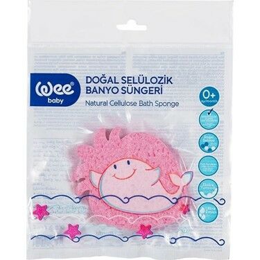 Wee Baby Doğal Selülozik Banyo Süngeri 915 - Pembe Çilek