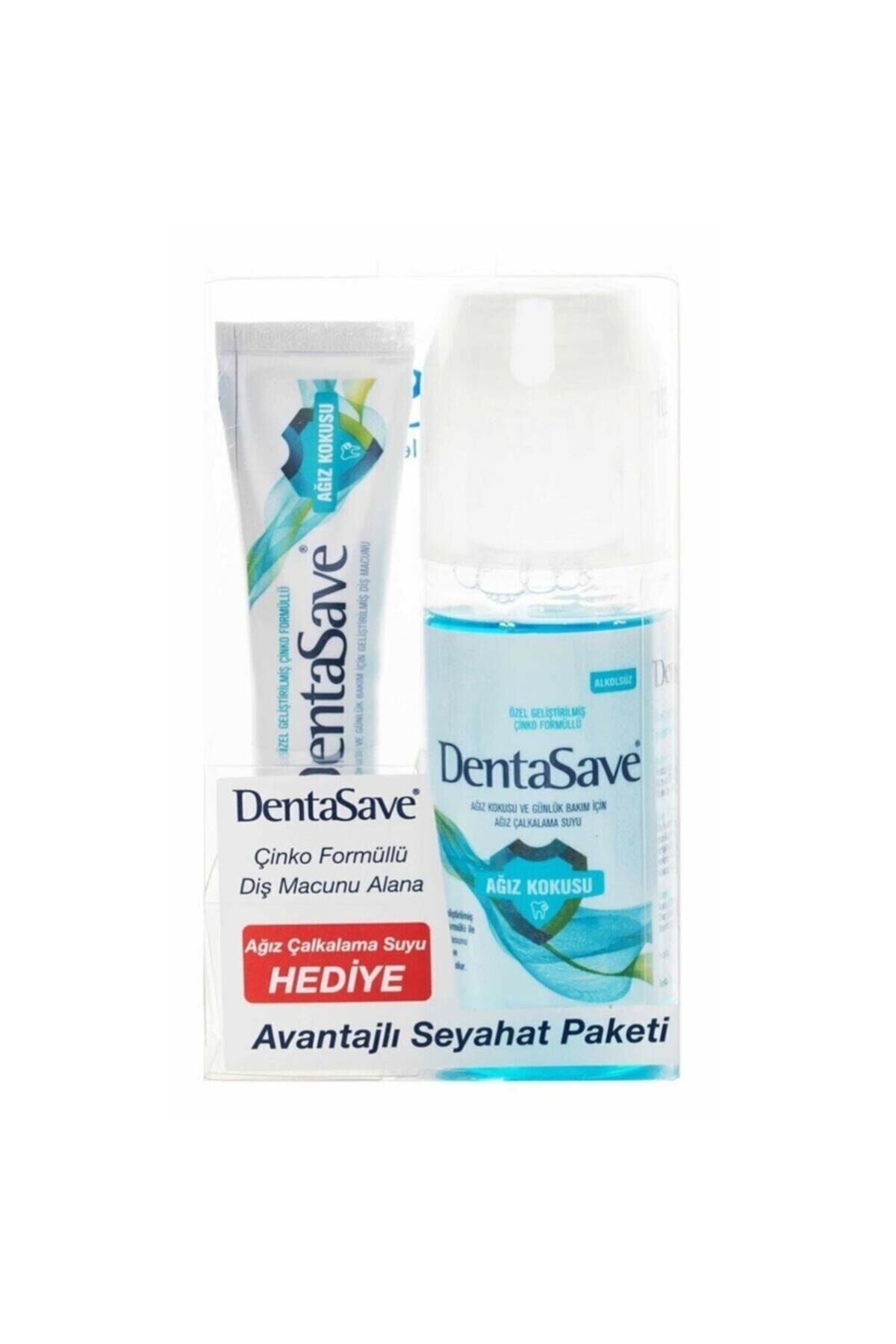 Dentasave Seyahat Paketi - Diş Macunu + Diş Fırçası + Ağız Bakım Suyu