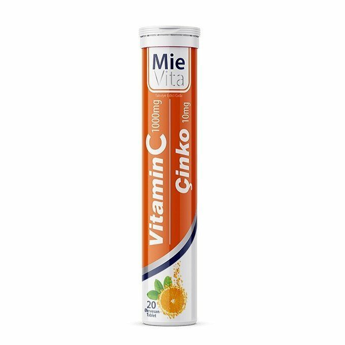 Mievita Vitamin C 1000 mg Çinko 10 mg 20 Efervesan Tablet