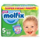 Molfix Bebek Bezi 5 Numara Süper Paket 60'lı
