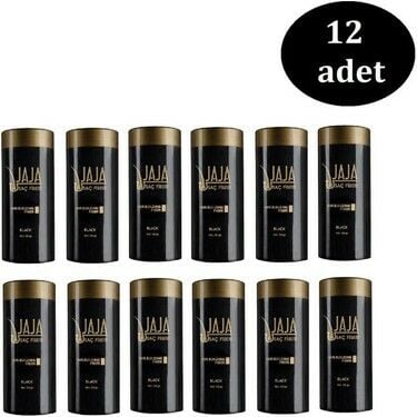 Jaja Saç Fiberi Toz Keratin İçeri Siyah 50 gr - 12 Adet