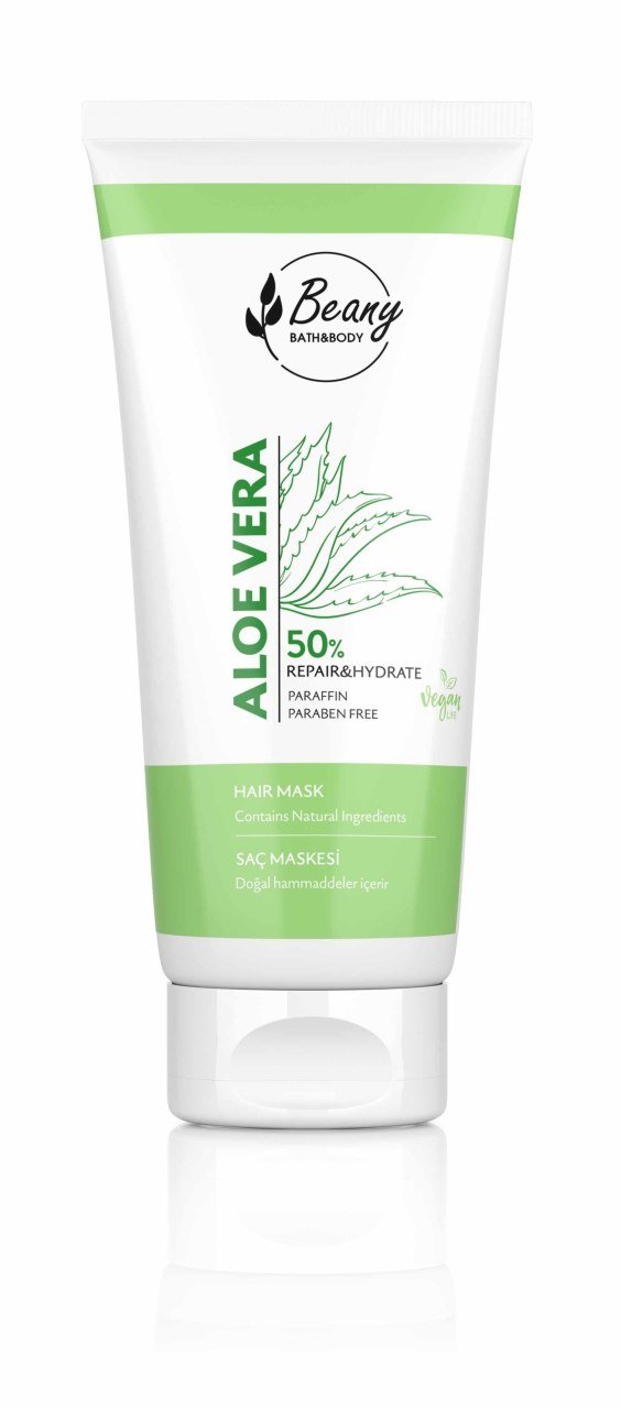 Beany % 50 Aloevera Özlü Onarıcı ve Nemlendirici Saç maskesini, 175 ml