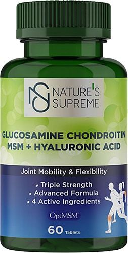 Nature's Supreme Glucosamine Chondroitin MSM + Hyaluronic Acid 60 Tablet