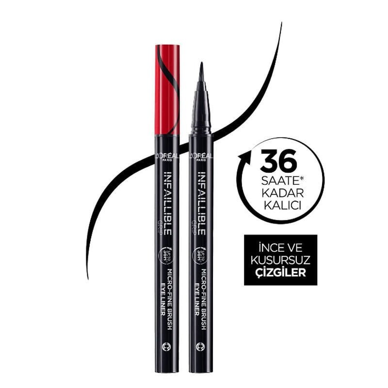 L'Oreal Paris Infaillible 36H grip Micro Fine Eyeliner - 01 Obsidian Siyah
