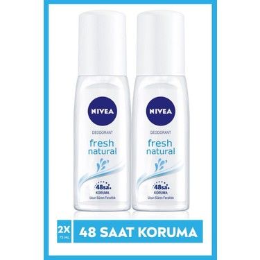 Nivea Kadın Pump Sprey Deodorant Fresh Natural 48 Saat Koruma 75 ml - 2 Adet