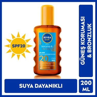 Sundeks SPF 20 Güneş Koruyucu Yağ 200 ml