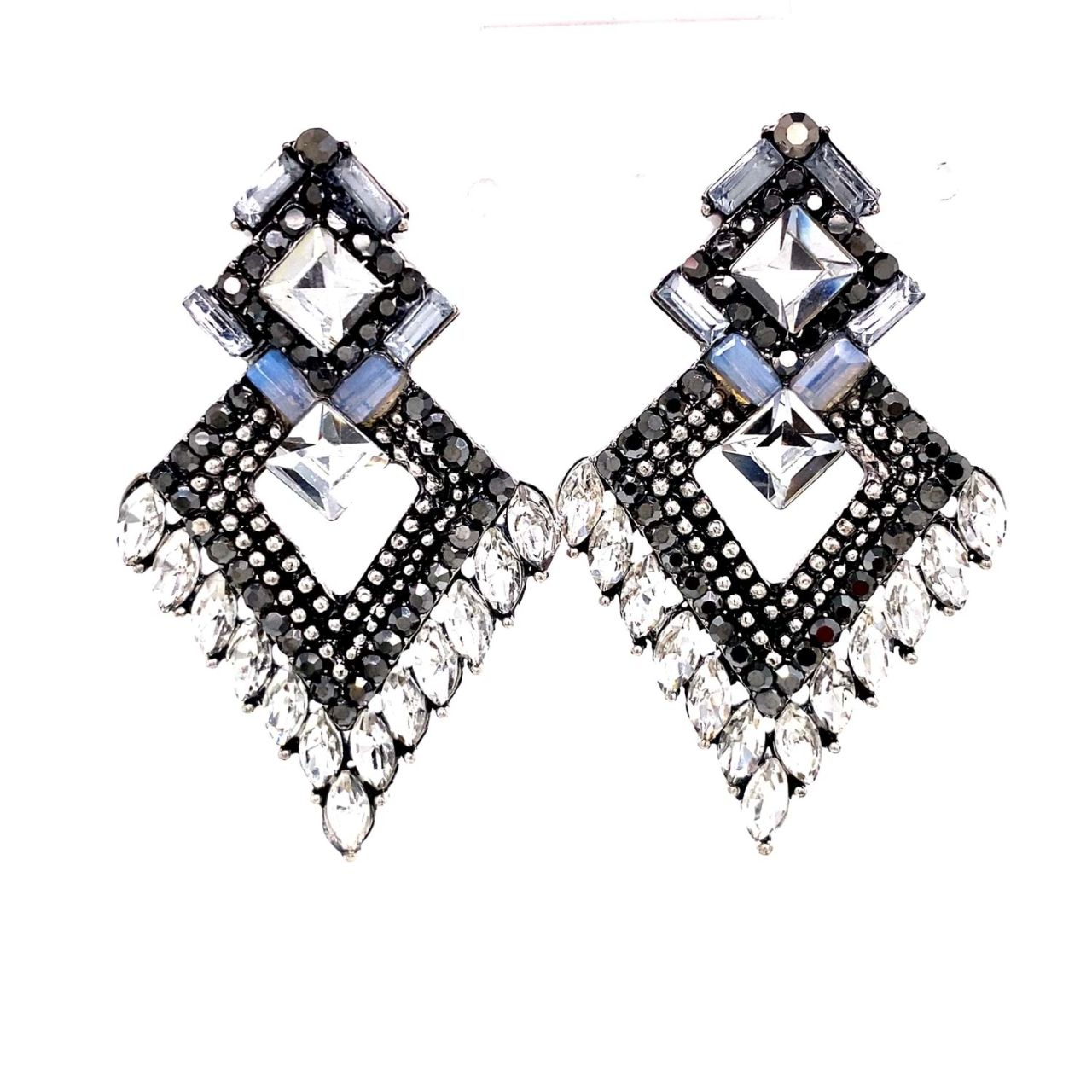 Chn-0163-2 Zara Küpe Eskitme Gümüş