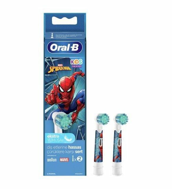 Oral-B Şarjlı Fırça Yedek Başlığı 2'li - Marvel Spiderman