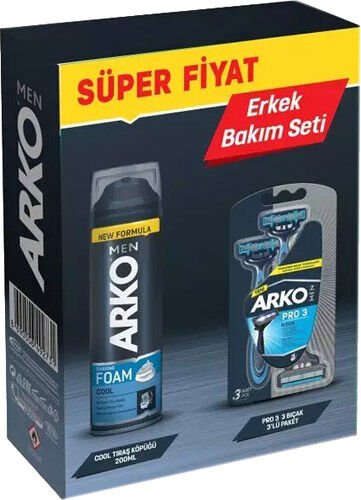 Arko Men Cool Tıraş Köpüğü 200 ml - 3 Adet
