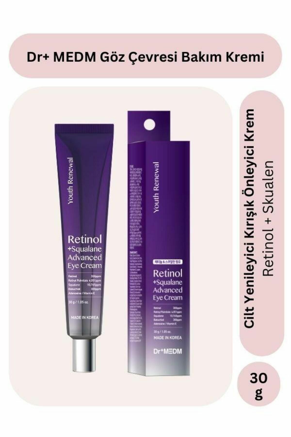Dr+ Medm Retinol Squalane Cilt Yenileyici ve Kırışıklık Karşıtı Göz Çevresi Bakım Kremi 30 gr