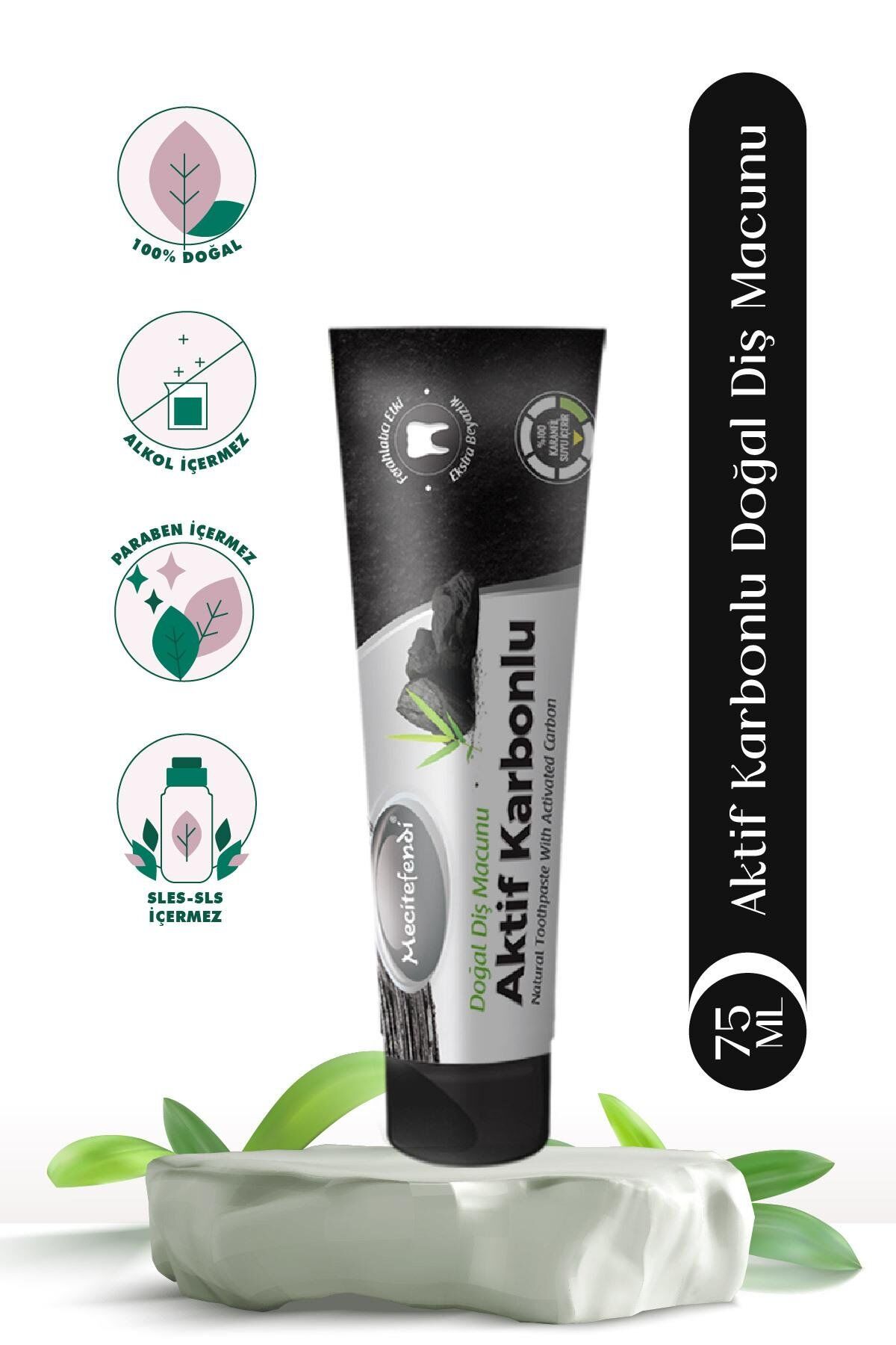 Mecitefendi Aktif Karbonlu Diş Macunu 75 ml