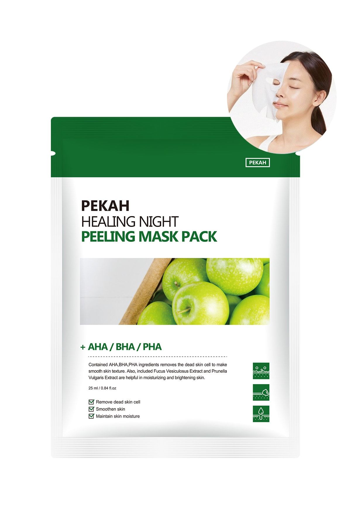 Pekah Arındırıcı Aydınlatıcı Yenileyici AHA BHA PHA Healing Peeling Yüz Maskesi