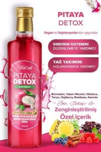 Lifecell Pitaya Detox Elma Sirkeli Doğal Fermantasyon 330 ml