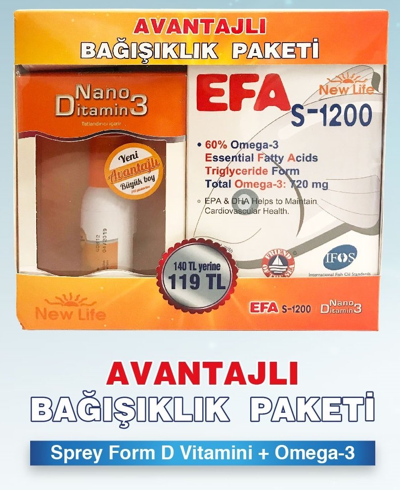 Efa S 1200 Mg + Ditamin D Vitamini