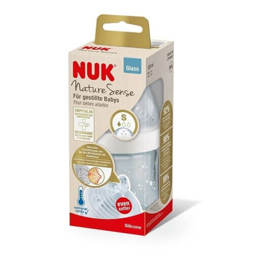 Nuk Nature Sense Cam Biberon 120 ml Beyaz - 6 Adet