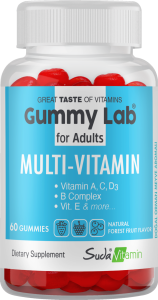 Suda Vitamin Gummy Lab Multivitamin Energy For Adults Karışık Aromalı 60 Gummies