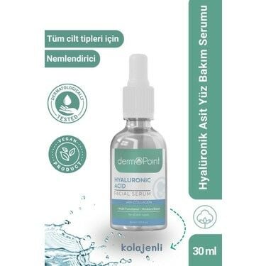 Dermopoint Canlandırıcı Aydınlatıcı Hyalüronik Asit Cilt Serumu Nem Bombası Kolajen 30 ml