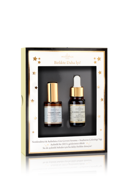 Misbahçe Nemlendirici Göz Çevresi Serumu 15 ml + Kuşburnu Çekirdeği Yağı 10 ml Kofre
