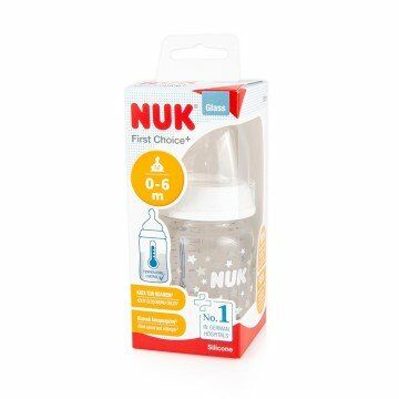 Nuk First Choice Plus Cam Biberon Isı Göstergeli 120ml 0-6 Ay