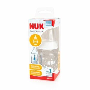 Nuk First Choice Plus Cam Biberon Isı Göstergeli 120ml 0-6 Ay